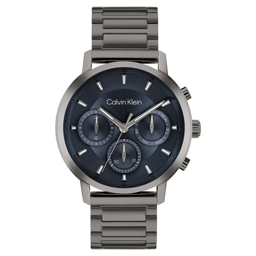 Calvin Klein Gauge 41mm Blue Dial, Grey Stainless Steel Bracelet, front view