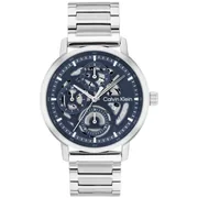 Blue dial / Silver-tone