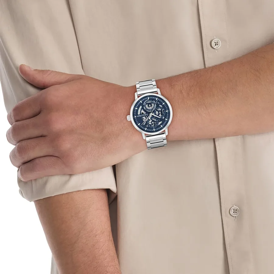 Calvin Klein Gauge 41mm Blue Dial, Silver-Tone Stainless Steel Bracelet, view 2