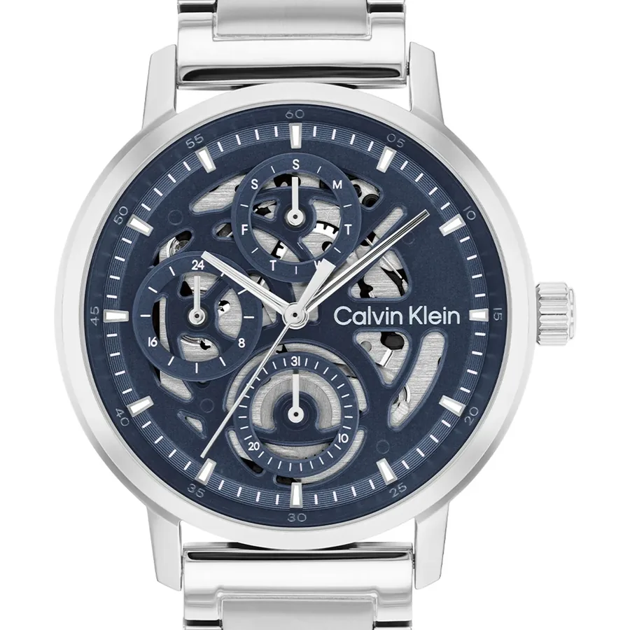 Calvin Klein Gauge 41mm Blue Dial, Silver-Tone Stainless Steel Bracelet, view 3