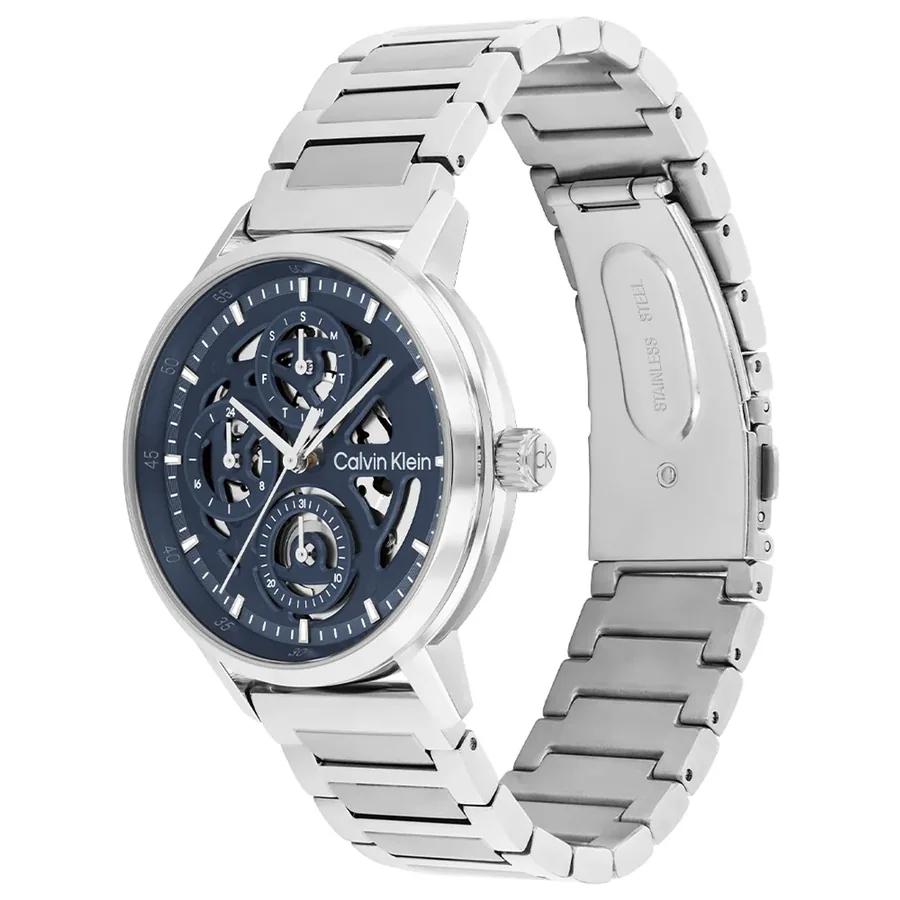 Calvin Klein Gauge 41mm Blue Dial, Silver-Tone Stainless Steel Bracelet, view 4
