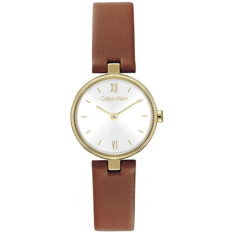 Calvin Klein Gleam 24mm White Dial, Ref. 25100231, front view