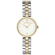 White dial / Silver and gold-tone
