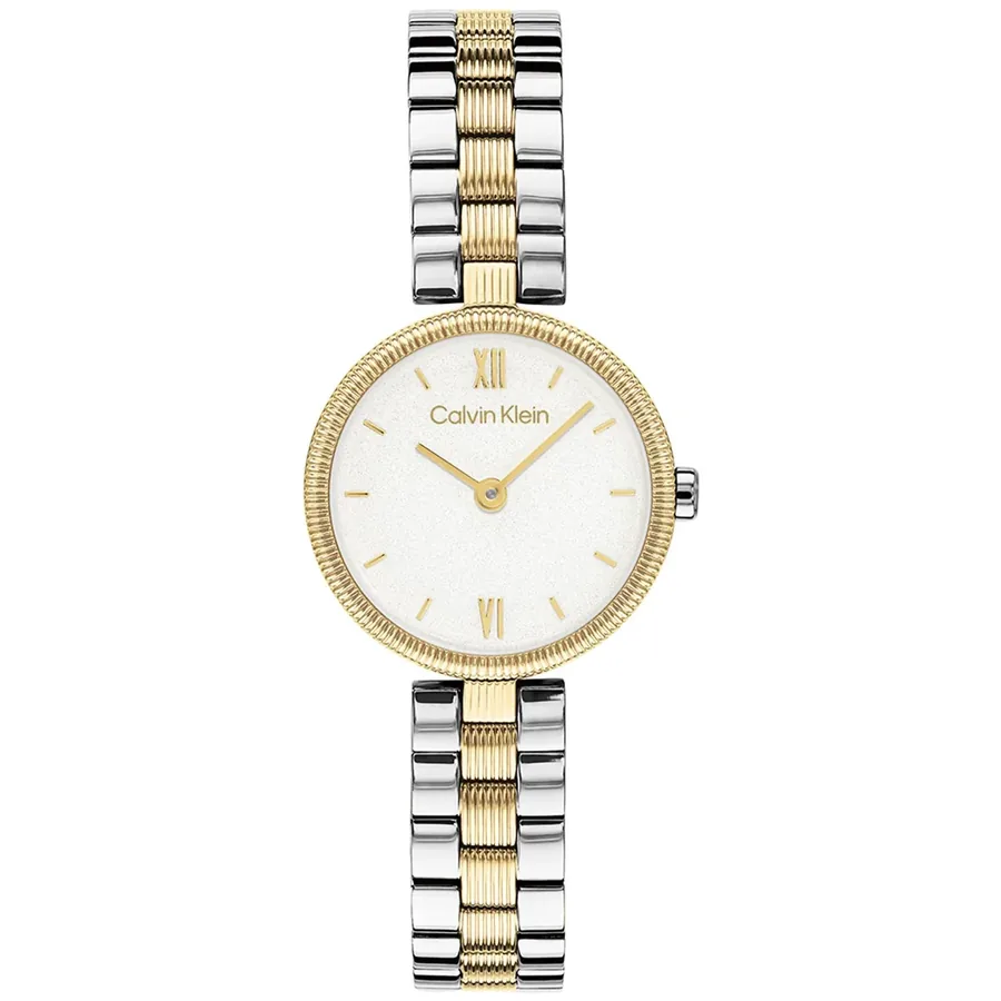 Calvin Klein Gleam 24mm White Dial, Ref. 25100226, front view