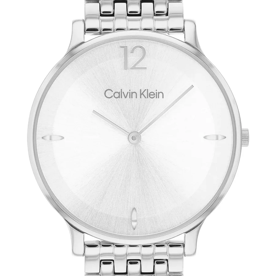 Calvin Klein Luxe 34mm White Dial, Silver-Tone Stainless Steel Bracelet, view 3