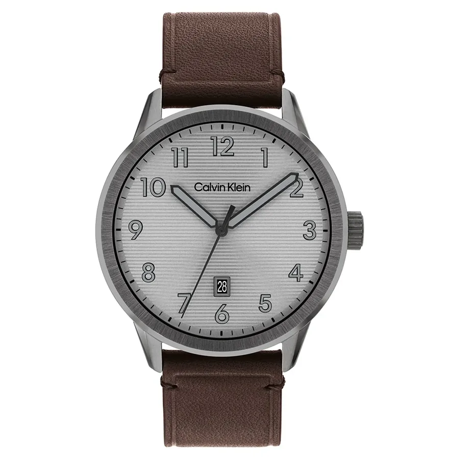 Calvin Klein Minimalistic Pilot 42mm Grey Dial, front view