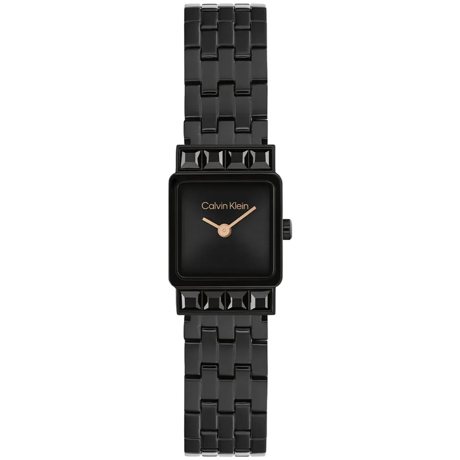 Calvin Klein Poise 16x16mm Black Dial, front view