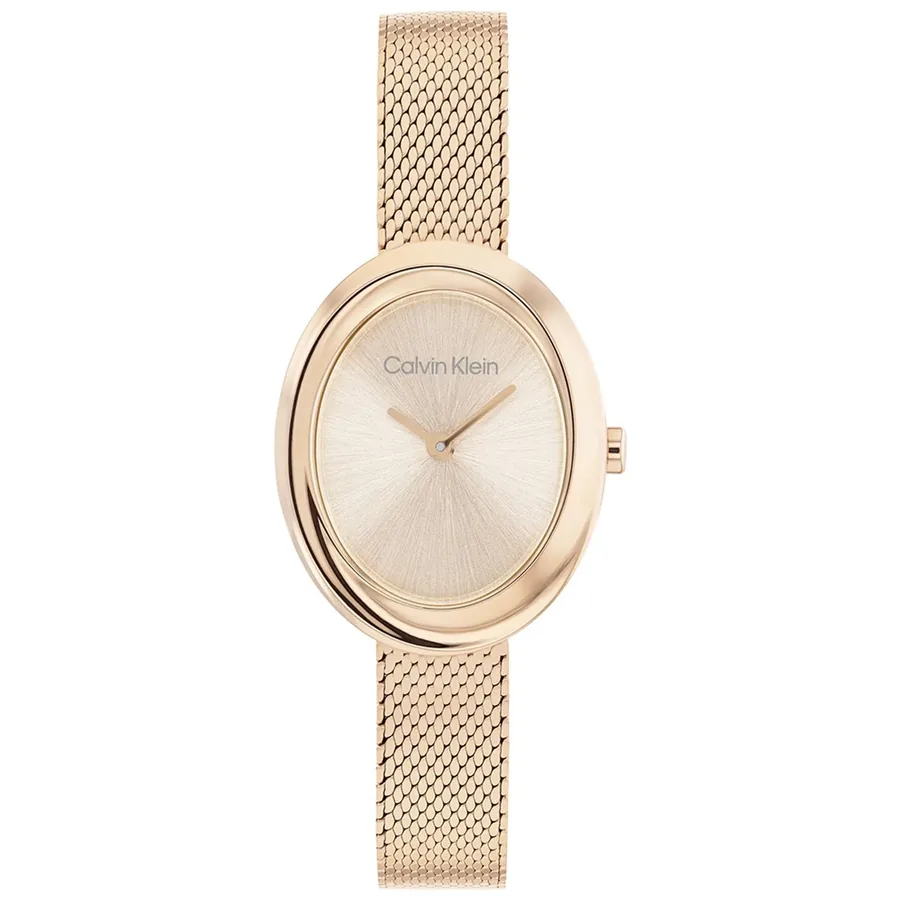 Calvin Klein Twisted Bezel 24mm Rose Gold Dial, front view