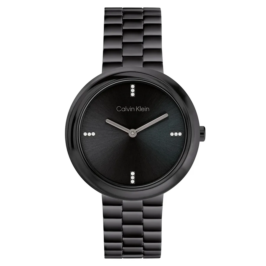 Calvin Klein Twisted Bezel 34mm Black Dial, front view