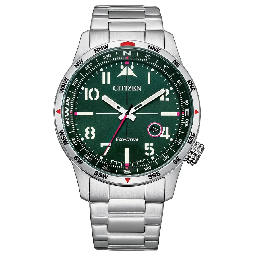 Citizen Aviator 43mm Green Dial, front view