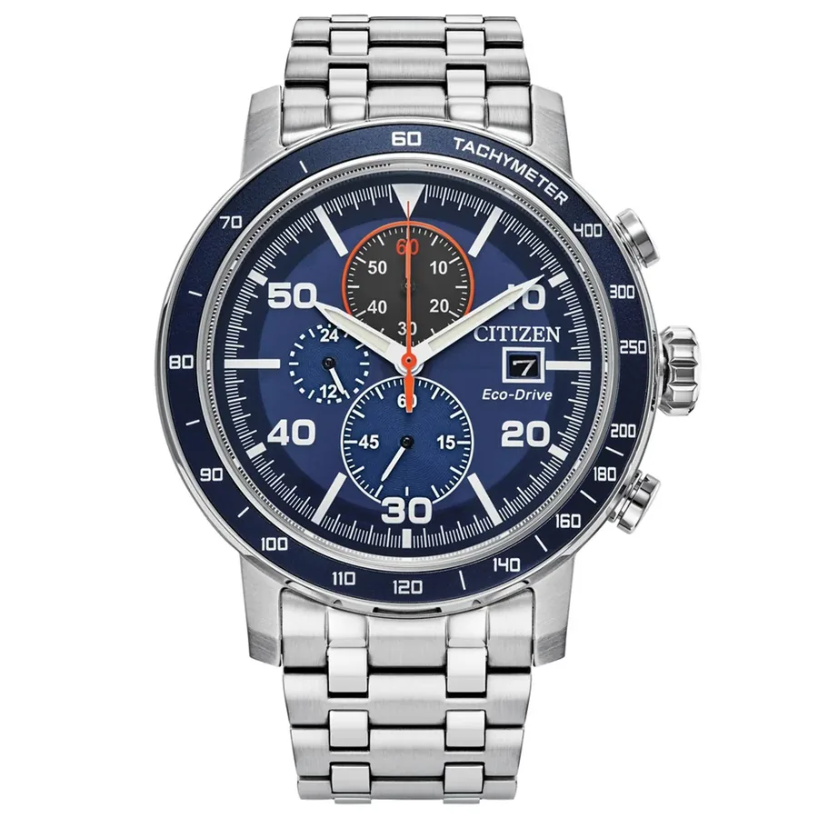 Citizen Brycen 44mm Chronograph Blue Dial, front view