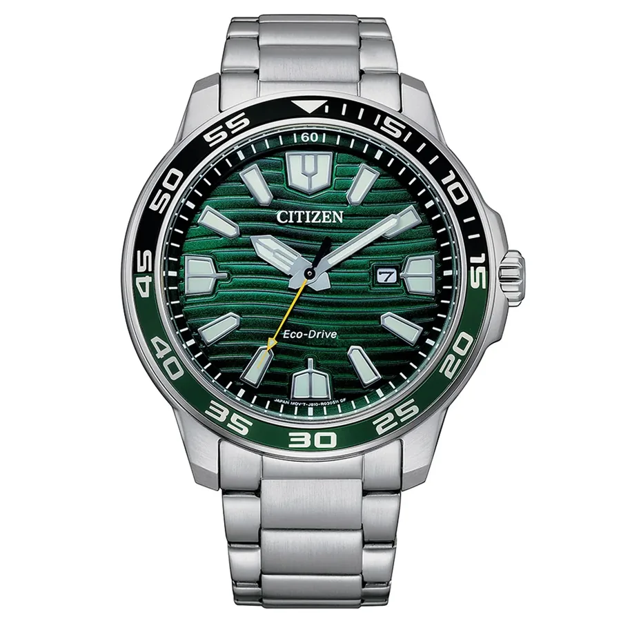 Citizen Eco-Drive 45mm Green Dial, front view