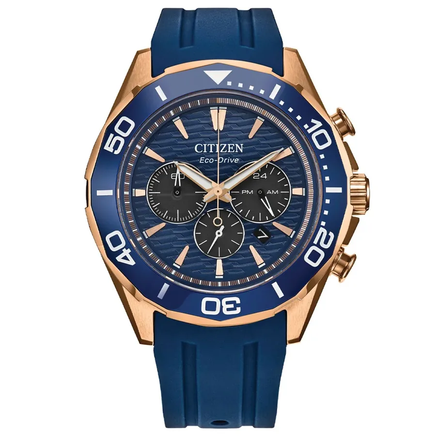 Citizen Endeavor Chrono 43mm Blue Dial, front view