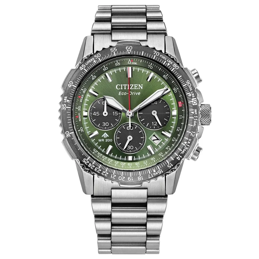 Citizen Navihawk 40mm Green Dial, front view