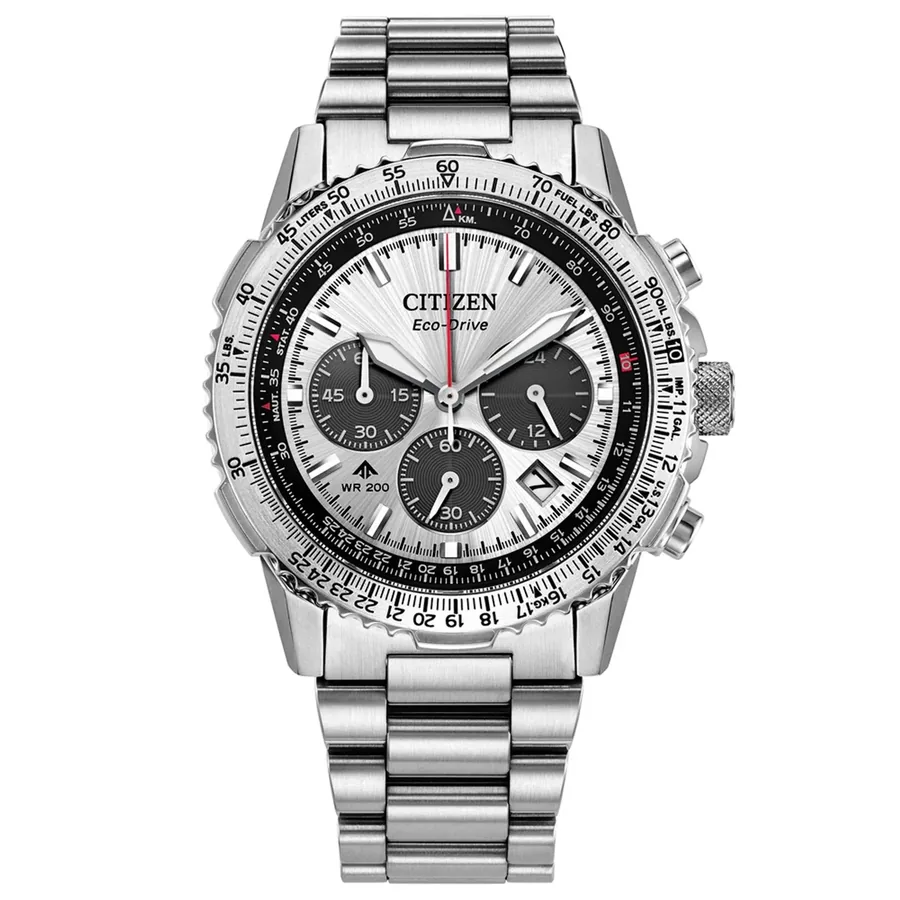 Citizen Navihawk 40mm White Dial, front view