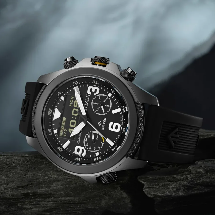 Citizen Promaster Land 43mm Chronograph Black Dial, view 5