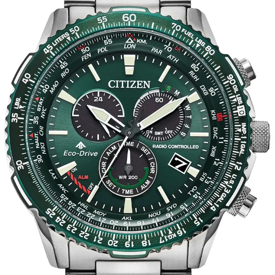 Citizen Promaster Sky 44mm Chronograph Green Dial, view 2