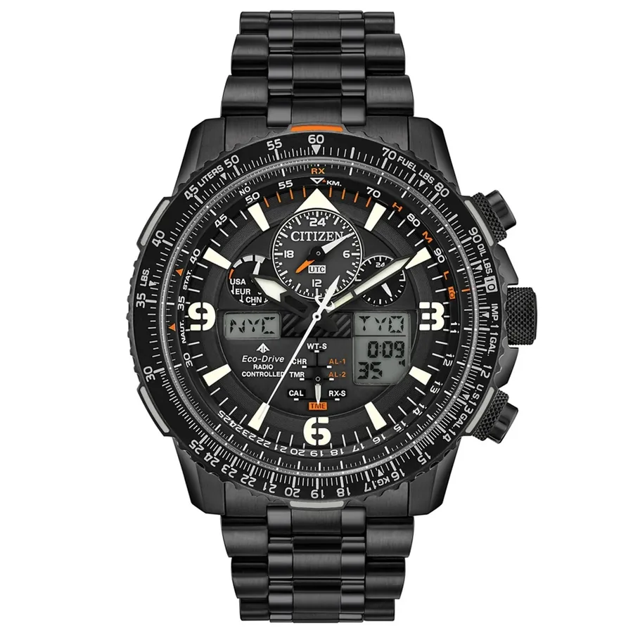 Citizen Skyhawk 45mm Chronograph Black Dial, front view