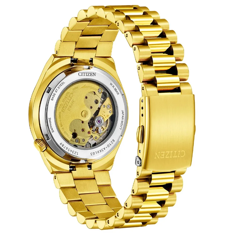 Citizen Tsuyosa 40mm Automatic Green Dial, Silver and Gold-Tone Stainless Steel Bracelet, Ref. NJ0152-51X, view 4