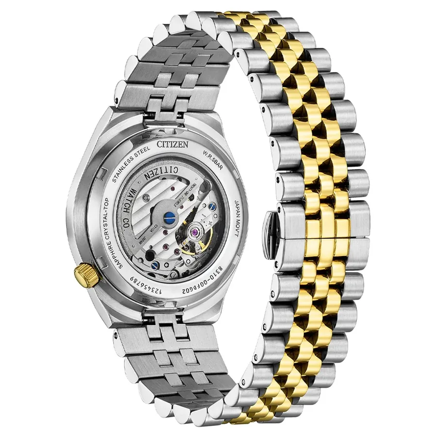 Citizen Tsuyosa 40mm Automatic Green Dial, Silver and Gold-Tone Stainless Steel Bracelet, Ref. NK0024-54X, view 4