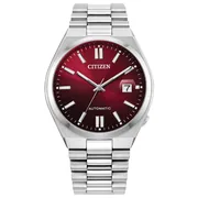 Red dial / Silver-tone