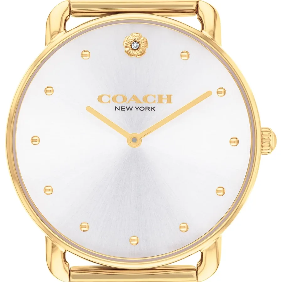 Coach Elliot 36mm White Dial, Gold-Tone Stainless Steel Bracelet, view 3