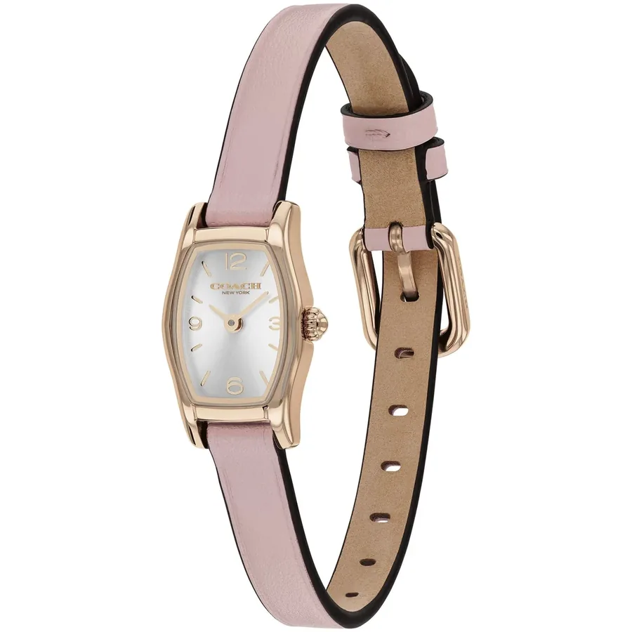 Coach Greta 15x25mm Silver Dial, Pink Leather Strap, view 3