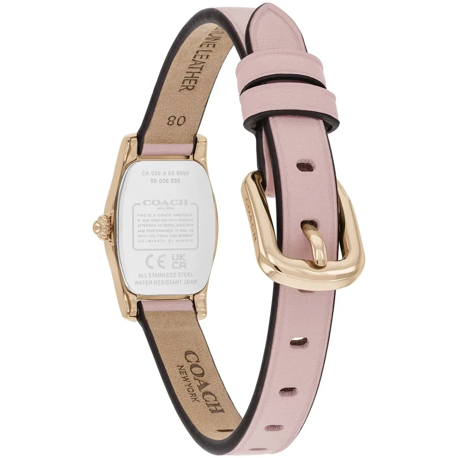 Coach Greta 15x25mm Silver Dial, Pink Leather Strap, view 4