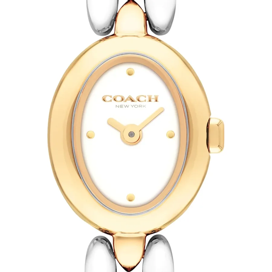 Coach Sammy 18x22.5mm Cream Dial, Silver and Gold-Tone Stainless Steel Bracelet, view 2