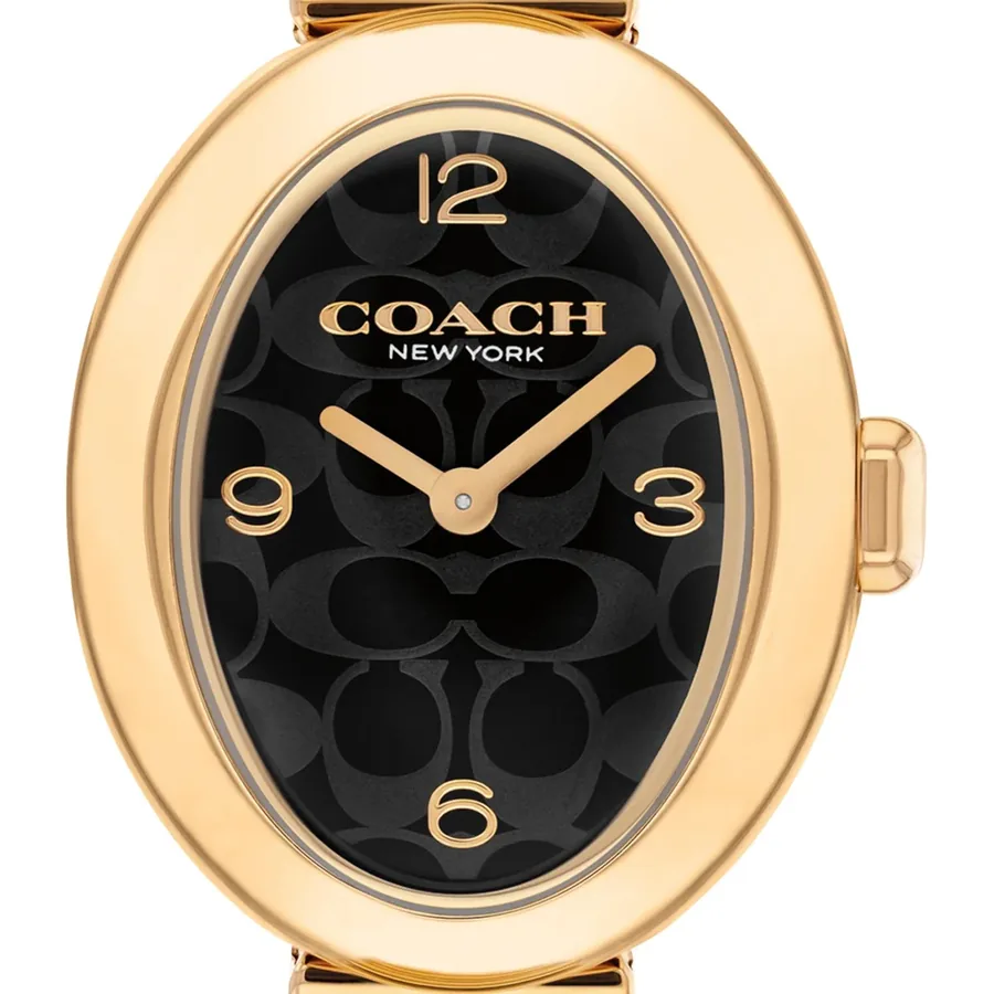 Coach Sammy 22mm Black Dial, Gold-Tone Stainless Steel Bracelet, view 3