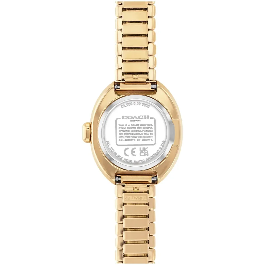 Coach Sammy 22mm Black Dial, Gold-Tone Stainless Steel Bracelet, view 5