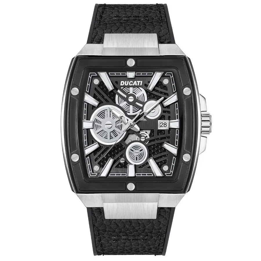 Ducati DT002 40x47mm Black Dial, front view