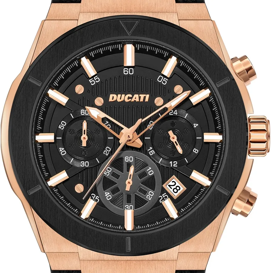 Ducati DT004 43.5x45.5mm Chronograph Black Dial, Black Silicone and Nylon Strap, Ref. DTWGO0000901, view 2