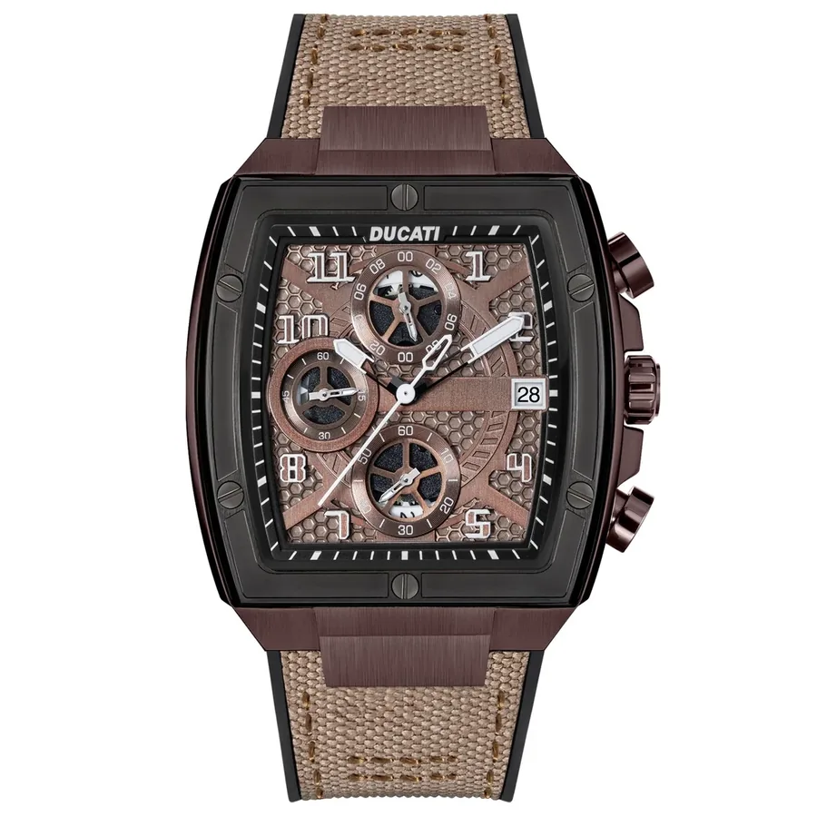 Ducati DT088 40x47mm Chronograph Brown Dial, front view