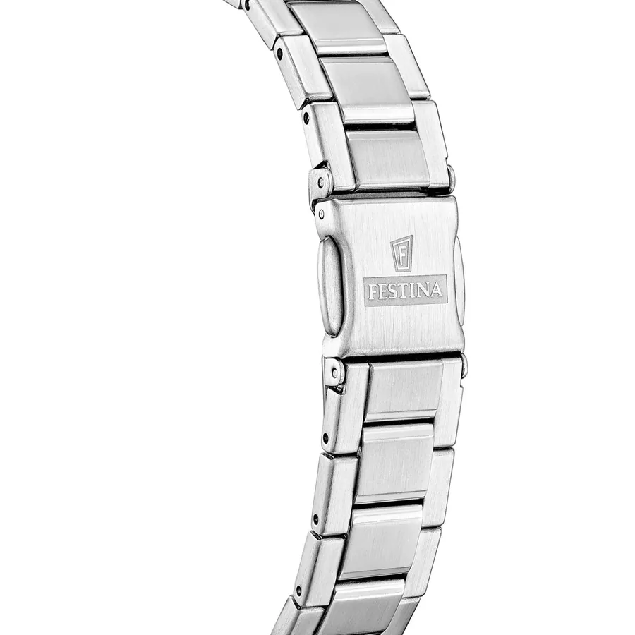 Festina 33mm Black Dial, Silver-Tone Stainless Steel Bracelet, view 3