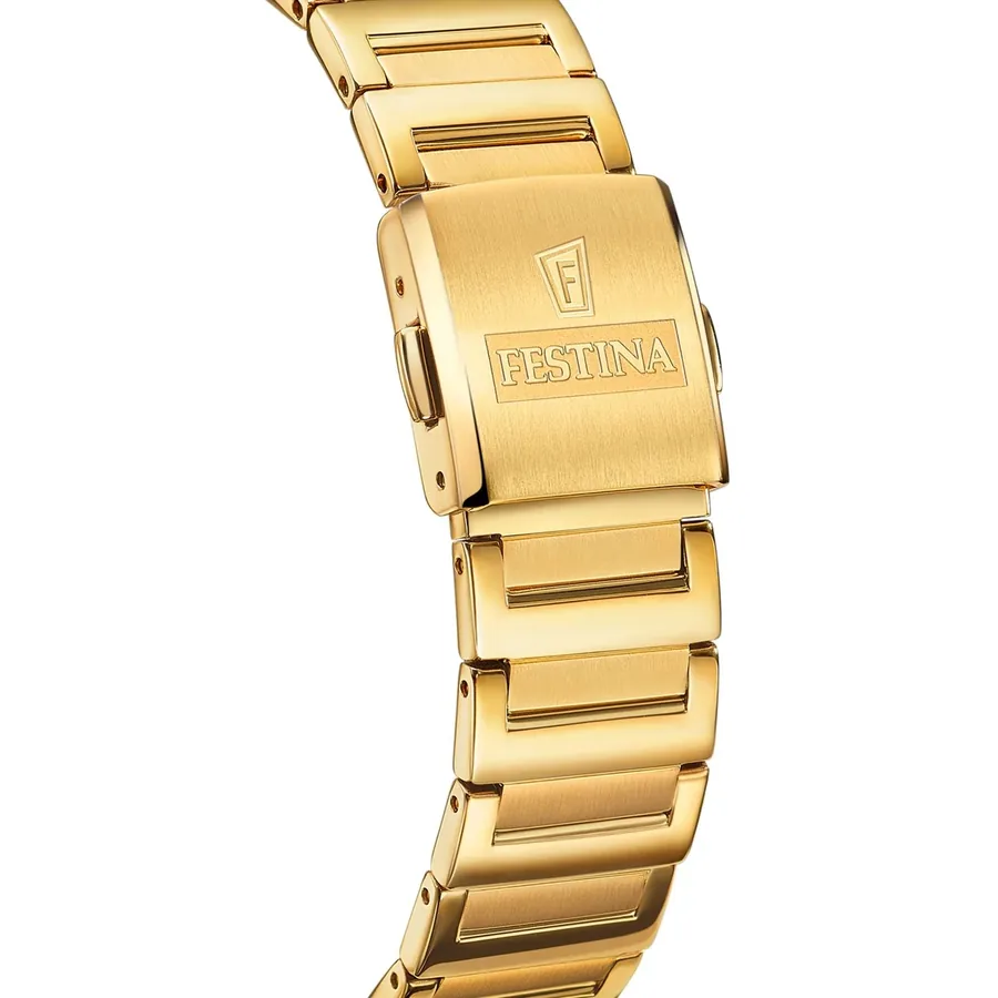 Festina 33mm Silver Dial, Gold-Tone Stainless Steel Bracelet, view 3