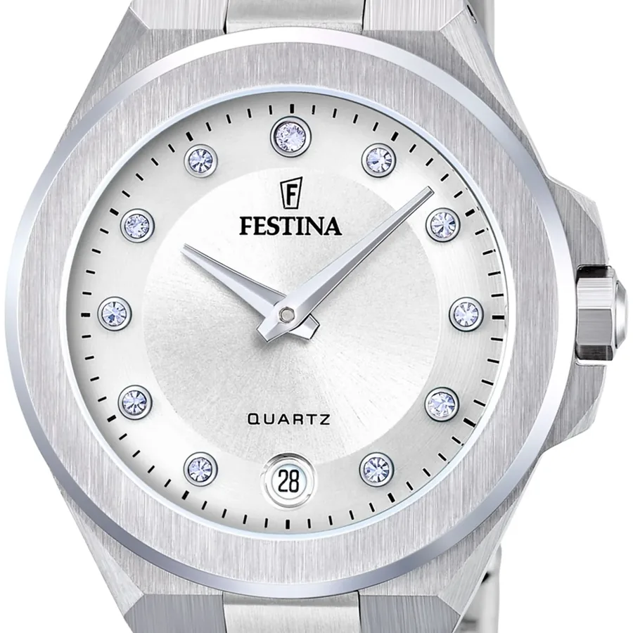 Festina 33mm Silver Dial, Silver-Tone Stainless Steel Bracelet, view 2