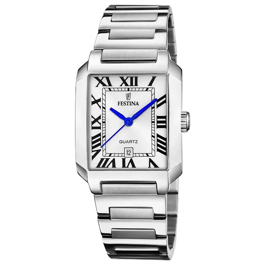 Festina 33mm Silver Dial, Silver-Tone Stainless Steel Bracelet, front view
