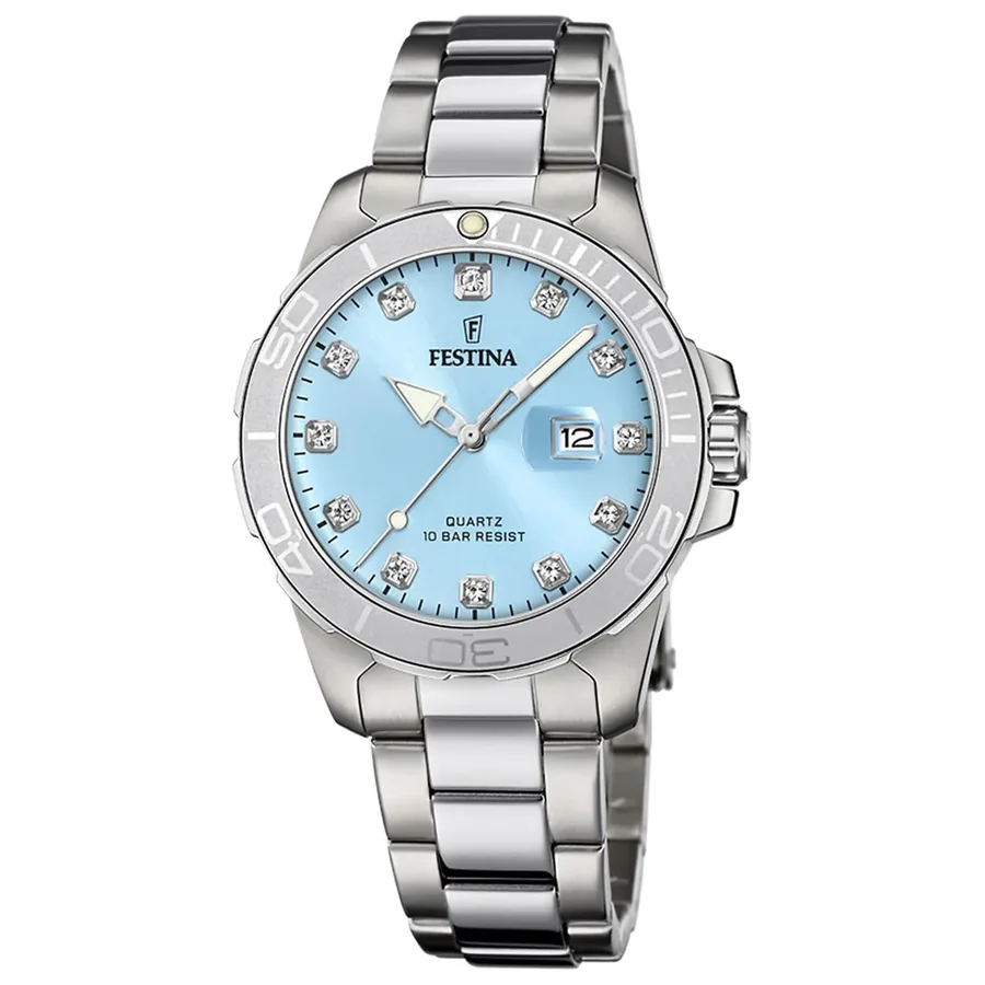 Festina 34.5mm Blue Dial, front view