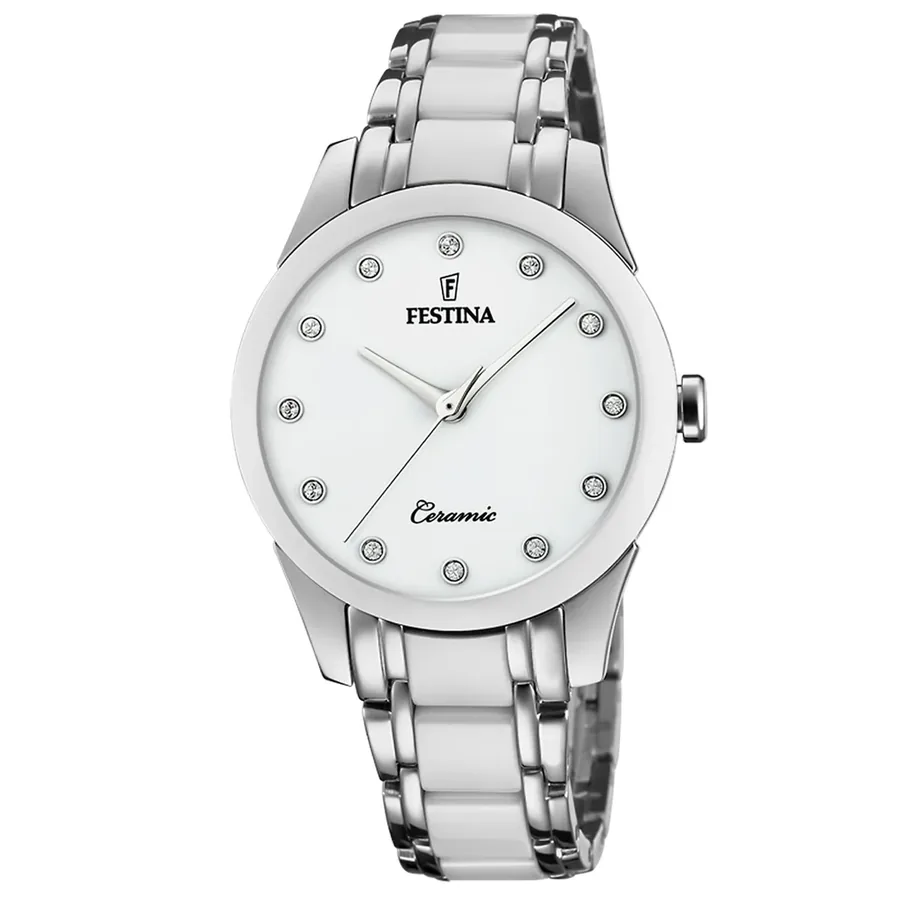 Festina 35mm White Dial, front view