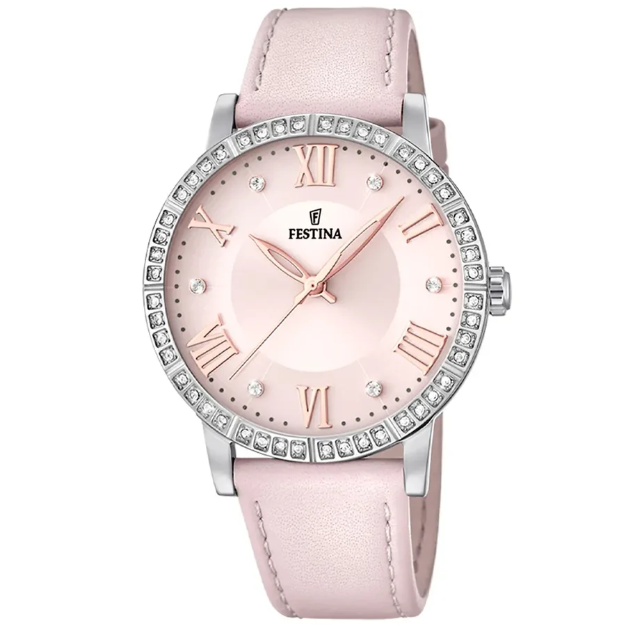 Festina 36.5mm Pink Dial, front view