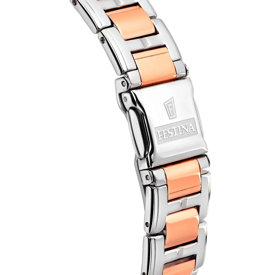 Festina 36mm Chronograph White Dial, Rose Gold-Tone Stainless Steel Bracelet, view 3