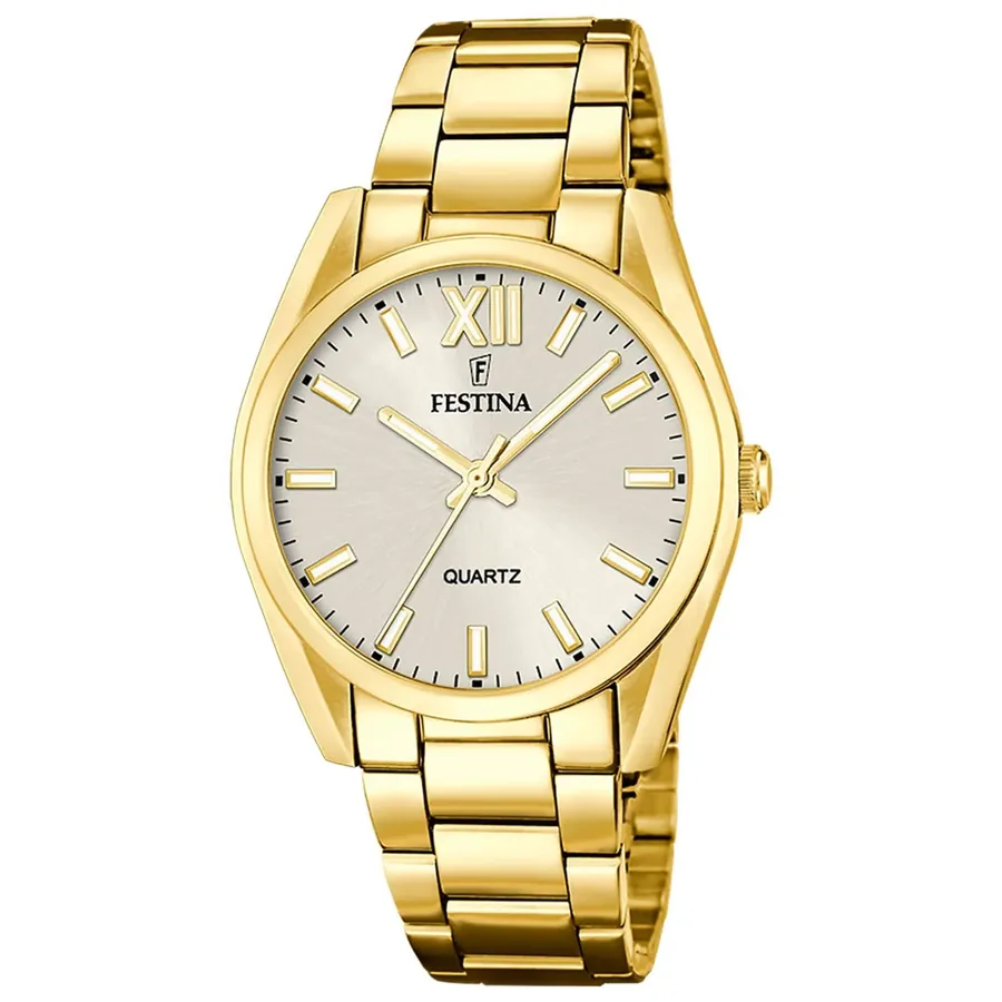 Festina 37mm Beige Dial, front view