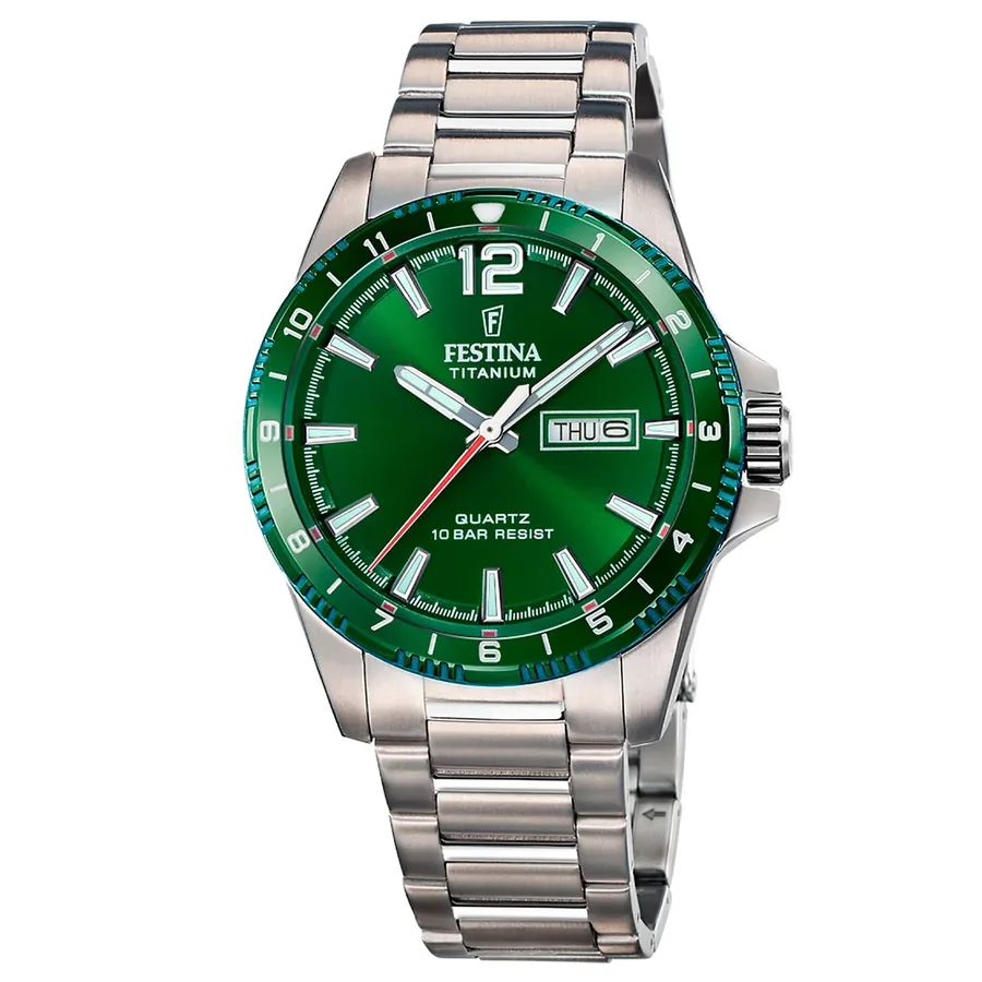 Festina 43mm Green Dial, front view
