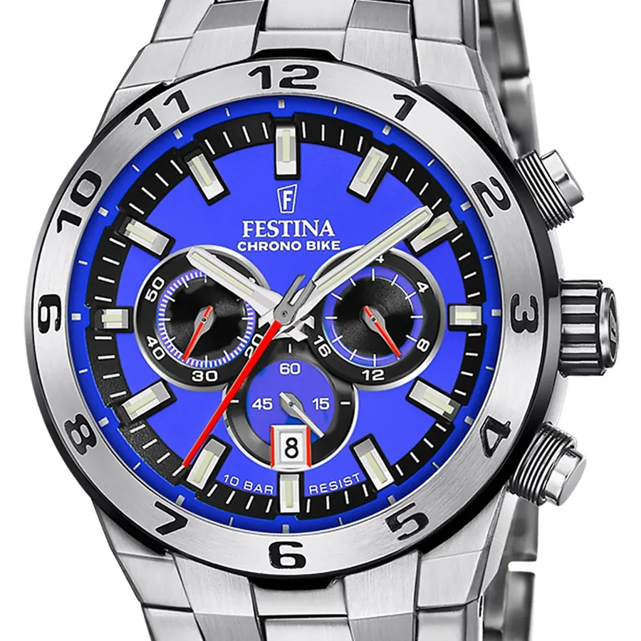 Festina 44.5mm Chronograph Blue Dial, view 2