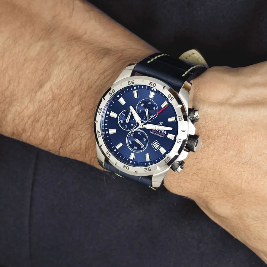 Festina 45mm Chronograph Blue Dial, view 3