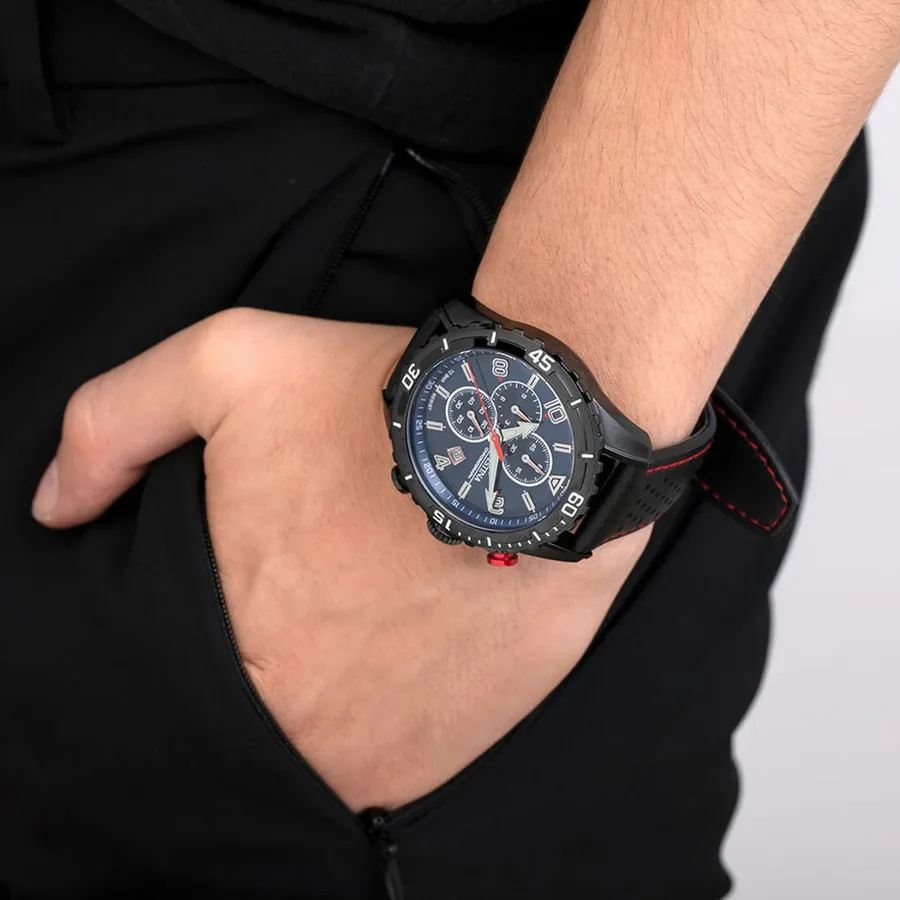 Festina 45mm Chronograph Dark Blue Dial, view 3