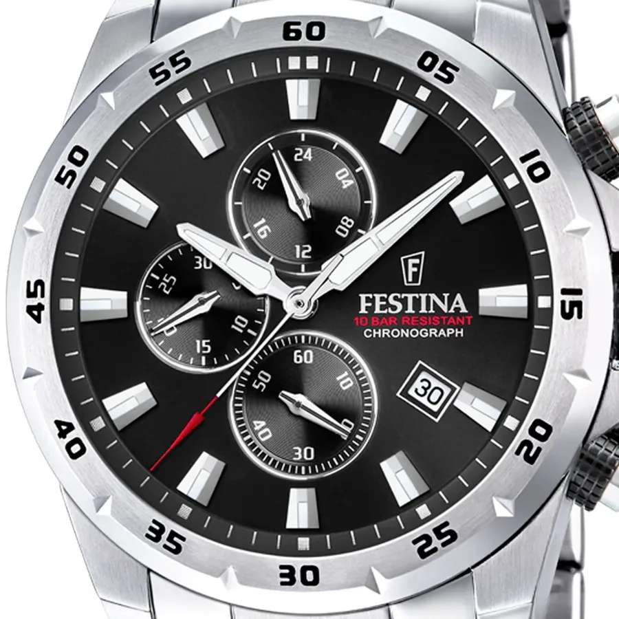 Festina Chrono Sport 45mm Black Dial, view 3