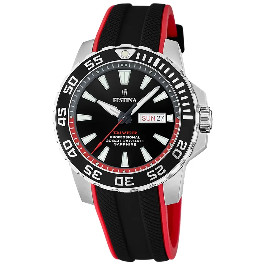 Festina The Originals 45mm Black Dial, front view