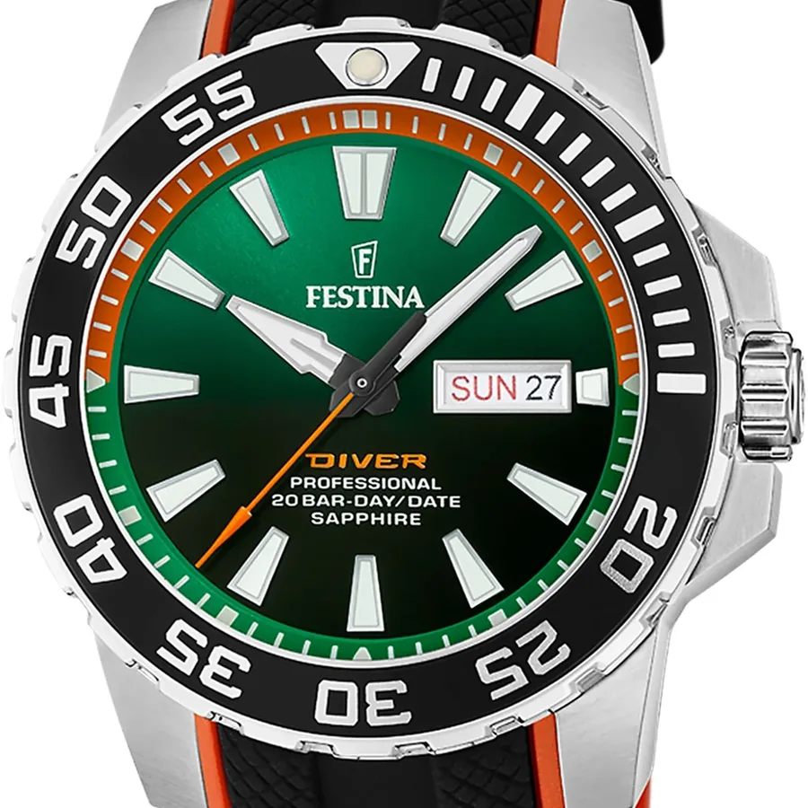 Festina The Originals 45mm Green Dial, view 2